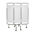 White chrome screen - 3 panels - With casters - CARINA MEDICAL