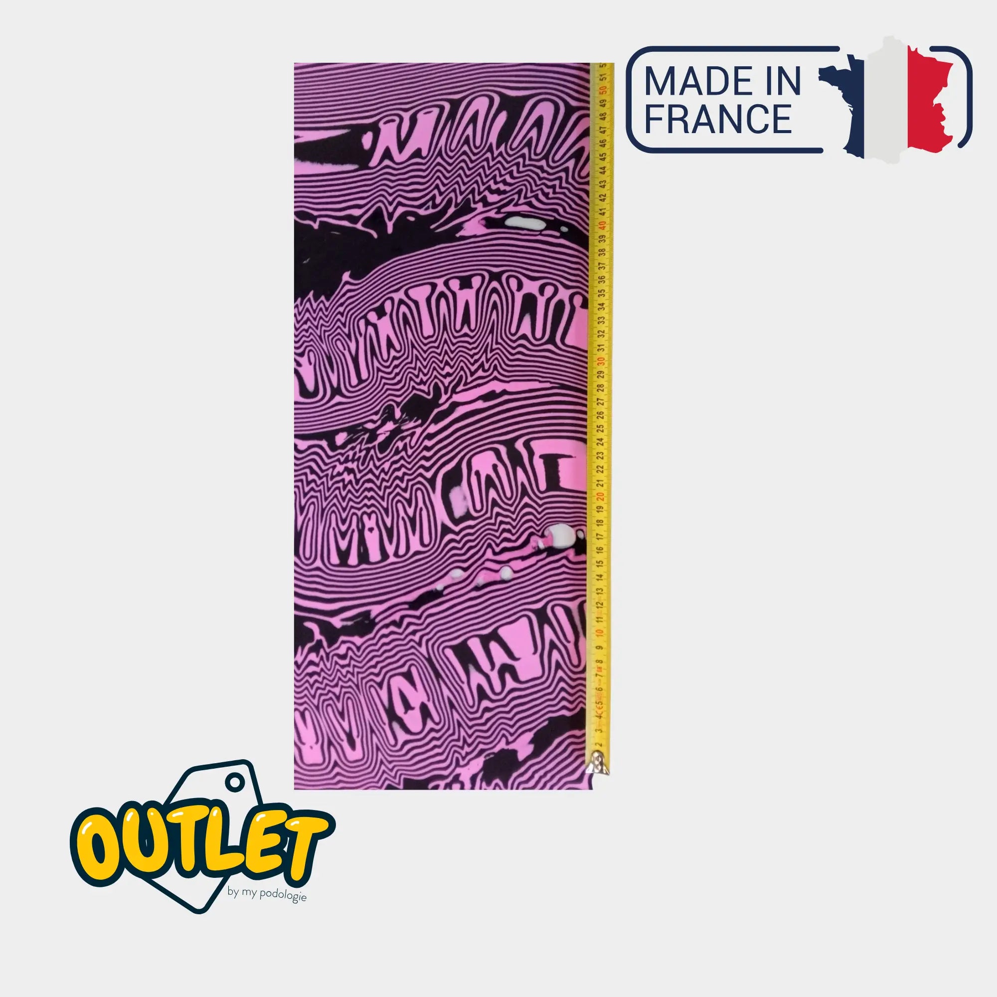 Recouvrement PE EVA - Shore 30 - 2mm - 1035 x 1030 mm - Rose/Noir // Défaut My Podologie 