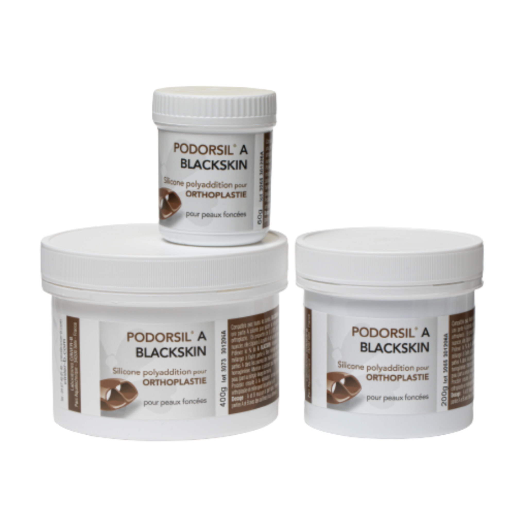 Silicone orthoplastie BlackSkin A - 3 contenances - Podorsil Podorsil 