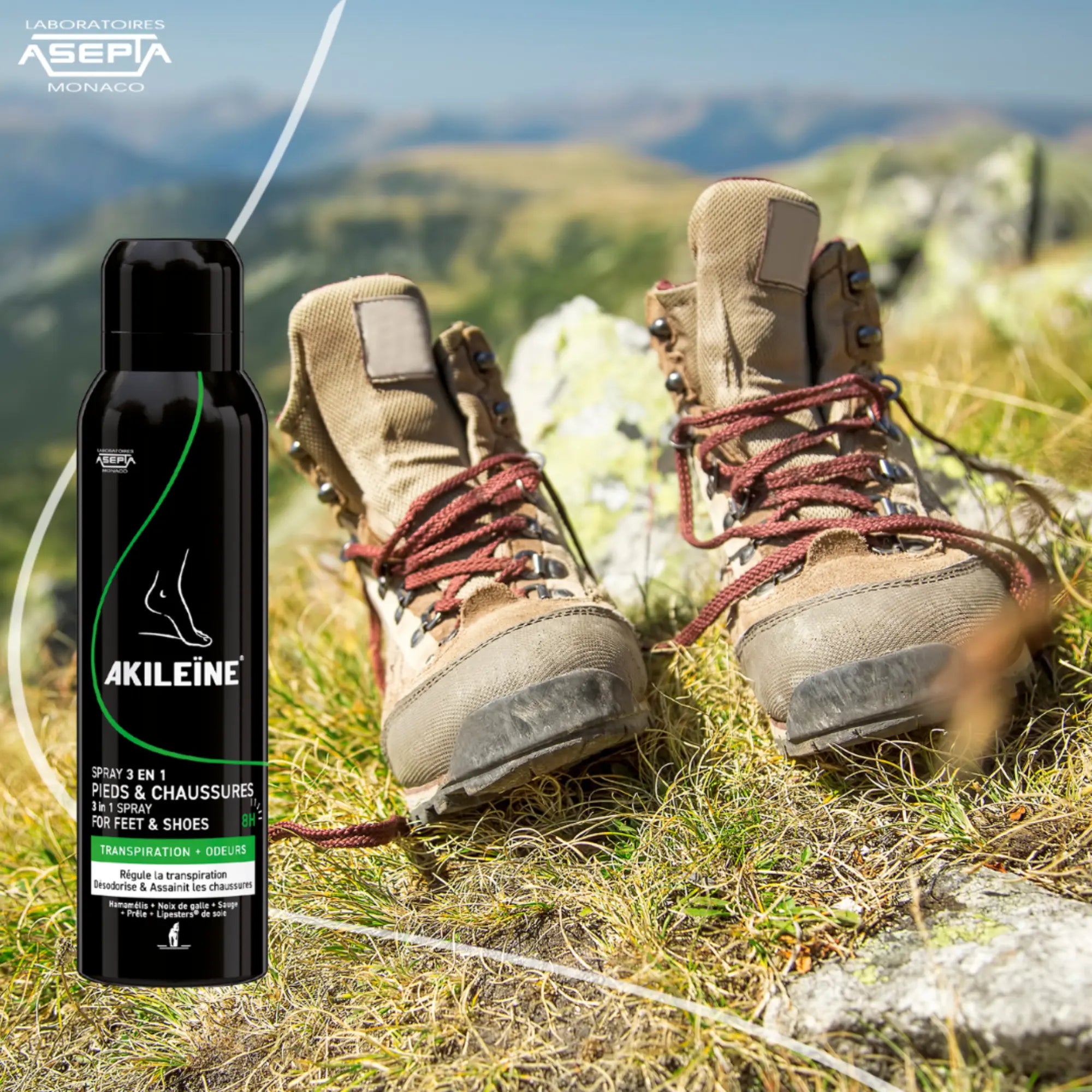 Spray Noir - Désodorisant pour chaussures - 150 ml - Akiléine Akileïne 