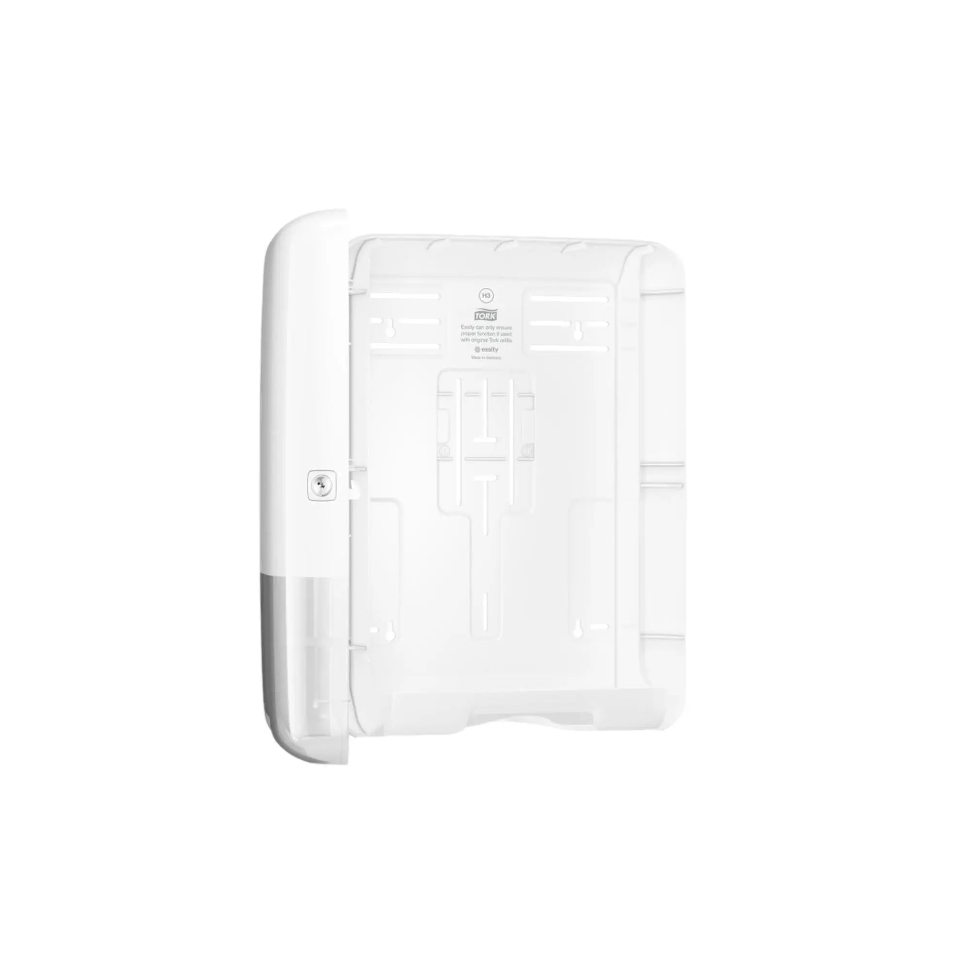 Distributeur blanc d'essuie-mains papier - Système H3 - Pliage C/Z - Tork - My Podologie