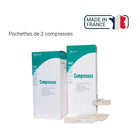 Sterile Non-woven Compress - 40g/m2 - Pack of 2 compresses - Euromédis